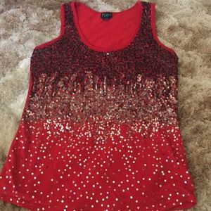Red sparkly shirt